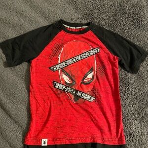 Marvel Spider-Man Red & Black Short Sleeve Tee - Kids